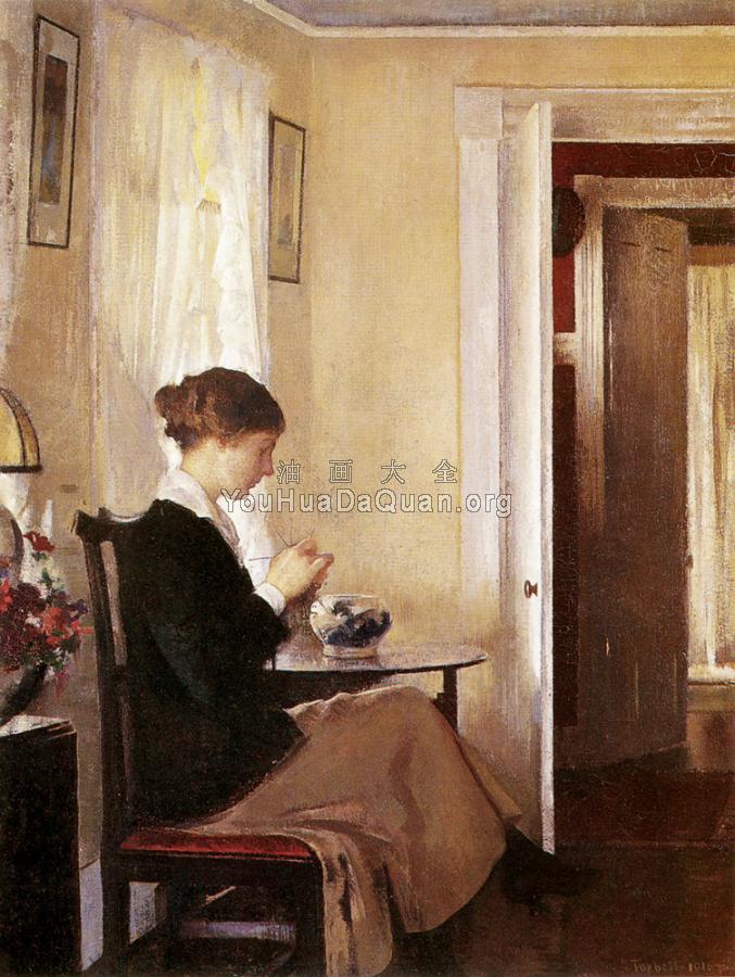 Tarbell Edmund Josephine Knitting - 埃德蒙·查尔斯·塔贝尔